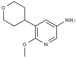 6-methoxy-5-(tetrahydro-2H-pyran-4-yl)pyridin-3-amine Structure