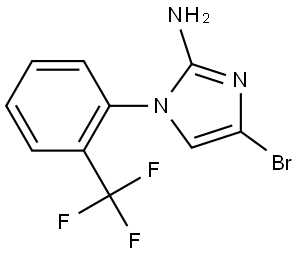 4-bromo-1-(2-(trifluoromethyl)phenyl)-1H-imidazol-2-amine Struktur