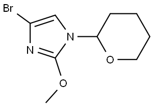 4-bromo-2-methoxy-1-(tetrahydro-2H-pyran-2-yl)-1H-imidazole 结构式