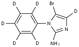 5-bromo-1-(phenyl-d5)-1H-imidazol-4-d-2-amine Structure