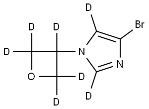 4-bromo-1-(oxetan-3-yl-d5)-1H-imidazole-2,5-d2 Struktur