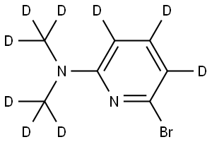 6-bromo-N,N-bis(methyl-d3)pyridin-2-amine-3,4,5-d3 Structure