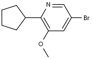 5-bromo-2-cyclopentyl-3-methoxypyridine Structure