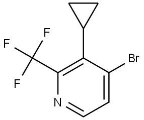 4-bromo-3-cyclopropyl-2-(trifluoromethyl)pyridine Struktur