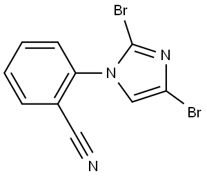 2-(2,4-dibromo-1H-imidazol-1-yl)benzonitrile Struktur