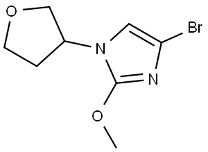 4-bromo-2-methoxy-1-(tetrahydrofuran-3-yl)-1H-imidazole Struktur