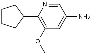 6-cyclopentyl-5-methoxypyridin-3-amine,2294948-60-8,结构式