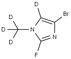 4-bromo-2-fluoro-1-(methyl-d3)-1H-imidazole-5-d,2294949-56-5,结构式
