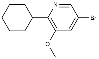 5-bromo-2-cyclohexyl-3-methoxypyridine 结构式