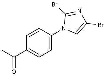 1-(4-(2,4-dibromo-1H-imidazol-1-yl)phenyl)ethan-1-one Structure