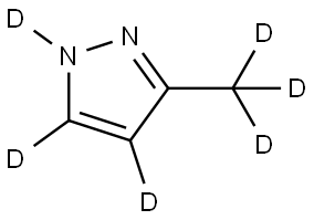 3-(methyl-d3)-1H-pyrazole-1,4,5-d3 结构式