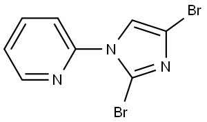 2-(2,4-dibromo-1H-imidazol-1-yl)pyridine Structure