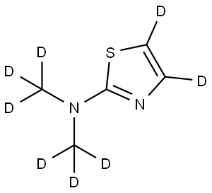 N,N-bis(methyl-d3)thiazol-2-amine-d2 Structure