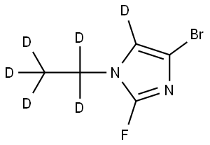 4-bromo-1-(ethyl-d5)-2-fluoro-1H-imidazole-5-d Structure
