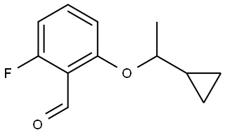2-(1-Cyclopropylethoxy)-6-fluorobenzaldehyde 结构式
