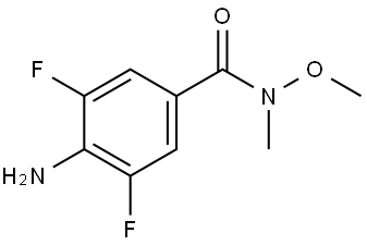 4-Amino-3,5-difluoro-N-methoxy-N-methylbenzamide,2295298-66-5,结构式