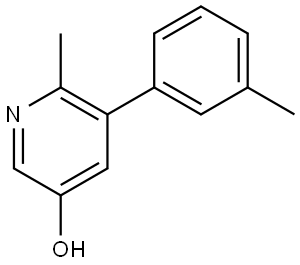 6-Methyl-5-(3-methylphenyl)-3-pyridinol Structure