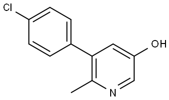 5-(4-Chlorophenyl)-6-methyl-3-pyridinol Structure