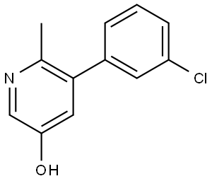 5-(3-Chlorophenyl)-6-methyl-3-pyridinol Structure
