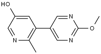 5-(2-Methoxy-5-pyrimidinyl)-6-methyl-3-pyridinol,2296086-19-4,结构式