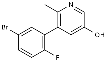 5-(5-Bromo-2-fluorophenyl)-6-methyl-3-pyridinol Structure
