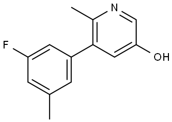 5-(3-Fluoro-5-methylphenyl)-6-methyl-3-pyridinol,2297253-99-5,结构式