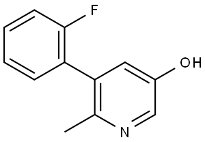 5-(2-Fluorophenyl)-6-methyl-3-pyridinol,2298077-46-8,结构式