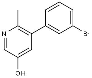 5-(3-Bromophenyl)-6-methyl-3-pyridinol,2298077-56-0,结构式