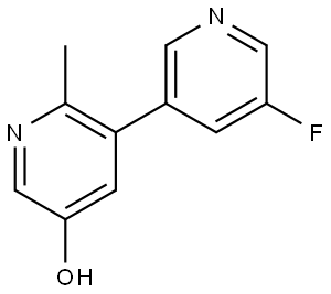 5'-Fluoro-2-methyl[3,3'-bipyridin]-5-ol Structure