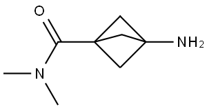 3-amino-N,N-dimethylbicyclo[1.1.1]pentane-1-carboxamide 结构式