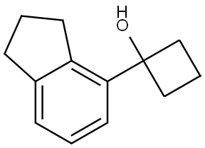 1-(2,3-Dihydro-1H-inden-4-yl)cyclobutanol 结构式