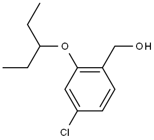 4-Chloro-2-(1-ethylpropoxy)benzenemethanol Structure