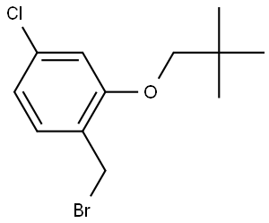 1-(Bromomethyl)-4-chloro-2-(2,2-dimethylpropoxy)benzene 化学構造式