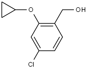 4-氯-2-环丙氧基苄醇, 2300654-75-3, 结构式