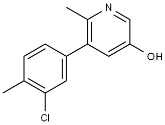 5-(3-Chloro-4-methylphenyl)-6-methyl-3-pyridinol 结构式