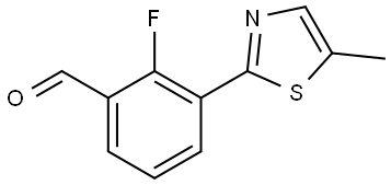 2-fluoro-3-(5-methylthiazol-2-yl)benzaldehyde 结构式