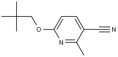 6-(2,2-Dimethylpropoxy)-2-methyl-3-pyridinecarbonitrile,2302959-29-9,结构式