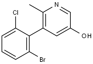 5-(2-Bromo-6-chlorophenyl)-6-methyl-3-pyridinol Structure