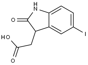 2-(5-iodo-2-oxoindolin-3-yl)acetic acid Struktur
