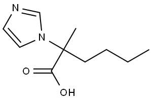 2-(1H-imidazol-1-yl)-2-methylhexanoic acid Structure