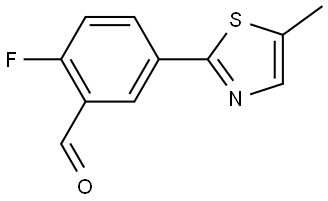 2-fluoro-5-(5-methylthiazol-2-yl)benzaldehyde 结构式