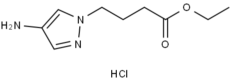 ethyl 4-(4-amino-1H-pyrazol-1-yl)butanoate hydrochloride Struktur