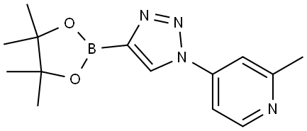 Pyridine, 2-methyl-4-[4-(4,4,5,5-tetramethyl-1,3,2-dioxaborolan-2-yl)-1H-1,2,3-triazol-1-yl]- Struktur