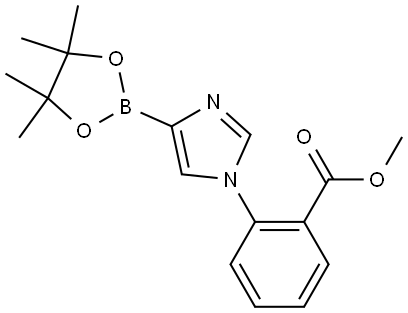 methyl 2-(4-(4,4,5,5-tetramethyl-1,3,2-dioxaborolan-2-yl)-1H-imidazol-1-yl)benzoate Structure