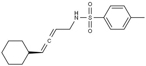 (S)-N-(4-cyclohexylbuta-2,3-dien-1-yl)-4-methylbenzenesulfonamide 结构式