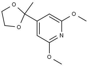 2,6-dimethoxy-4-(2-methyl-1,3-dioxolan-2-yl)pyridine 结构式