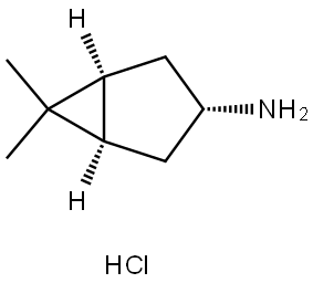 (1R,3s,5S)-6,6-Dimethylbicyclo[3.1.0]hexan-3-amine (hydrochloride) Structure