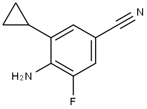 4-氨基-3-环丙基-5-氟苯腈 结构式