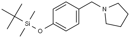 1-[[4-[[(1,1-Dimethylethyl)dimethylsilyl]oxy]phenyl]methyl]pyrrolidine Structure