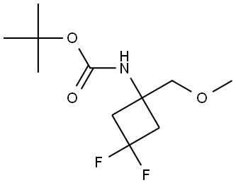 tert-butyl N-[3,3-difluoro-1-(methoxymethyl)cyclobutyl]carbamate 结构式